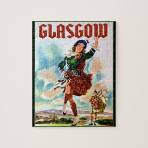 Puzzle Glasgow écossaise Danser avec Bagpiper