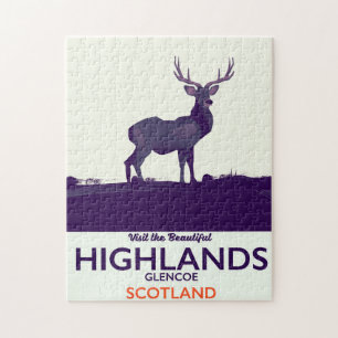 Puzzle Glencoe, vacances dans les Highlands écossais.