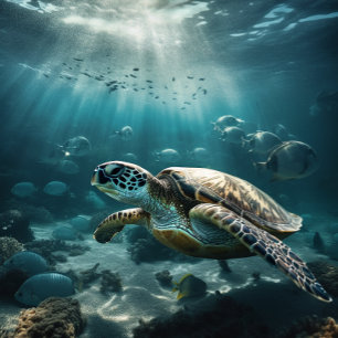 Puzzle Gliding By Coral Reef - Tortue De Mer