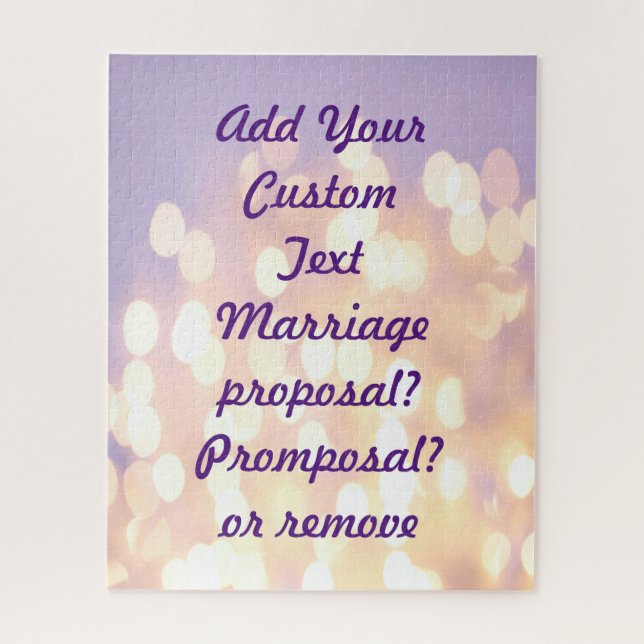 Puzzle Glitter Silver and Gold Custom Message (Vertical)