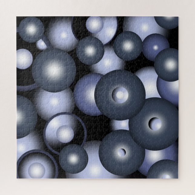 Puzzle Global Concentric Circle Orbital Art Abstrait (Vertical)