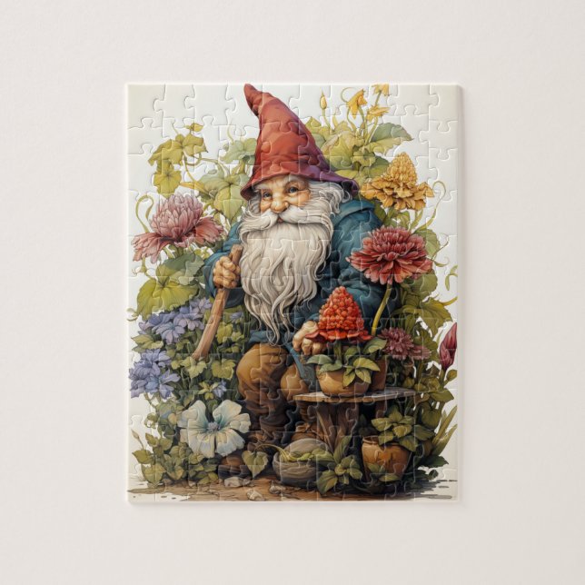 Puzzle Gnome Jardin mignonne (Vertical)