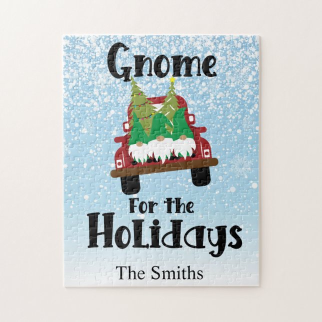 Puzzle Gnome scandinave pour les vacances Camion Vintage (Vertical)