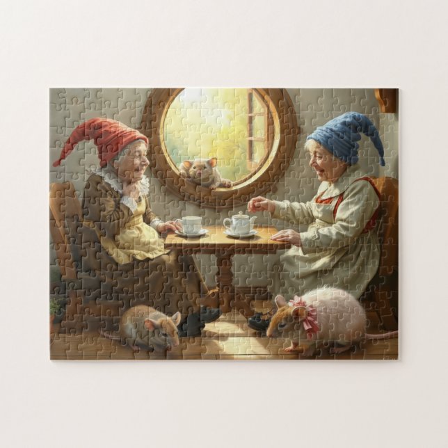 Puzzle Gnome Tea Party (Horizontal)
