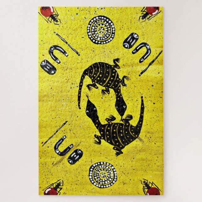 Puzzle Goanna et Honey Ants Bushtucker (Vertical)