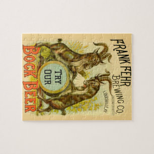 Puzzle Goats Bock Beer Advertising