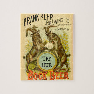 Puzzle Goats Bock Beer Advertising