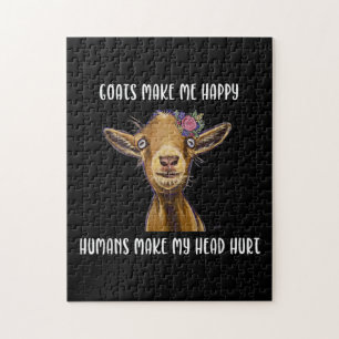 Puzzle Goats Make Me Happy Goat Lover