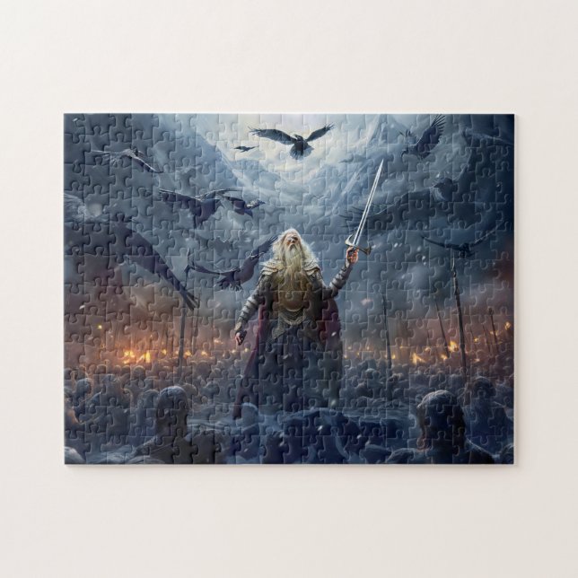 Puzzle God Odin leads Einherjer Warrior of Asgards  (Horizontal)