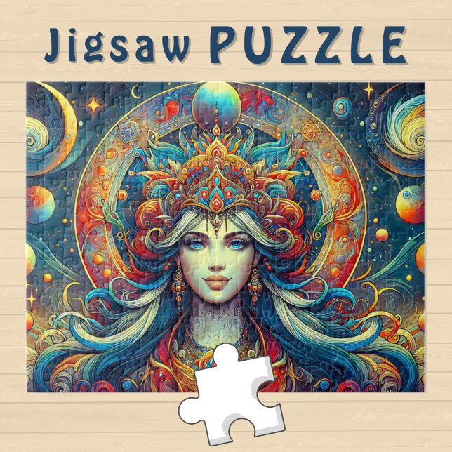 Puzzle Goddess Head flow turquoise Cheveux Avril - (Créateur téléchargé)