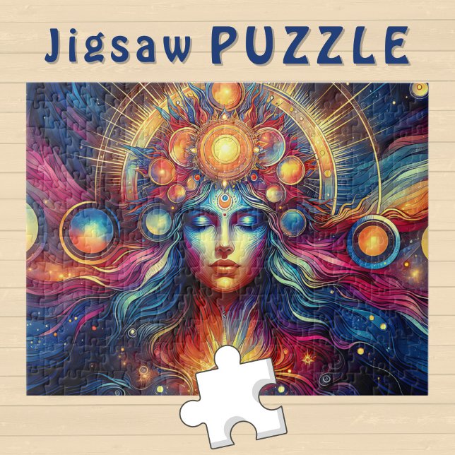 Puzzle Goddess Head or round Planètes dans les cheveux Dé (Créateur téléchargé)
