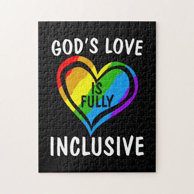 Puzzle God's Love Is Fully Inclusive Christian gay Pride (Vertical)