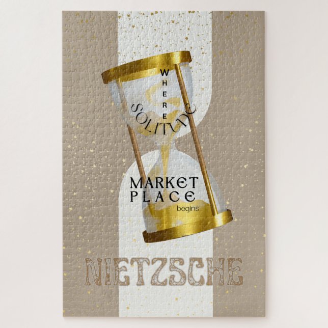 Puzzle Gold Art Nouveau Introvert Philosophie citation (Vertical)