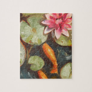Puzzle Gold Fish Koi Pond Water Lilies
