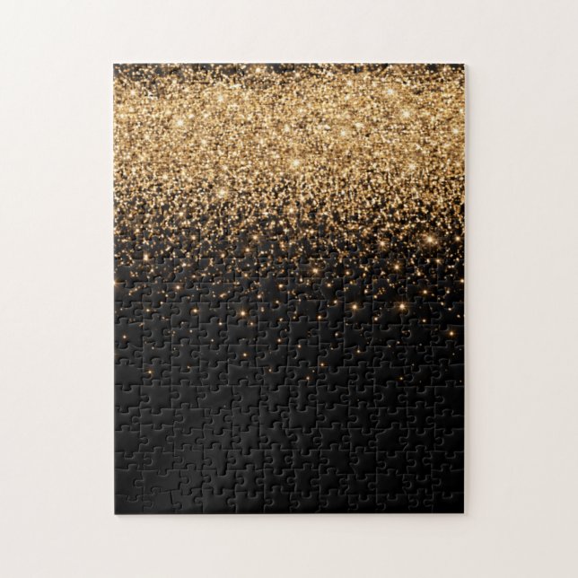 Puzzle Gold Glitter Sparkle Elegant Luxury Texture        (Vertical)