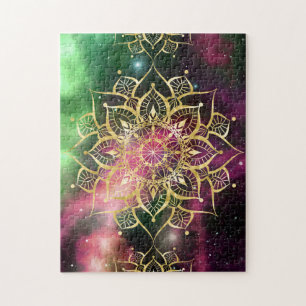 Puzzle Gold Mandala aquarelle nebula yoga zen