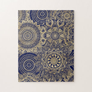 Puzzle Gold Mandala Collection Blue Design
