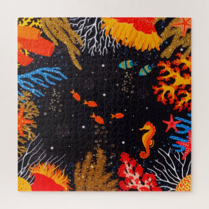 Puzzle Gold Orange Tropical Summer Ocean Underwater