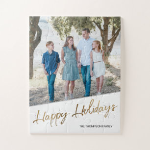 Puzzle Gold Print Happy Holidays Photo de famille