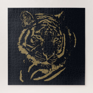 Puzzle Gold Tiger noir Design