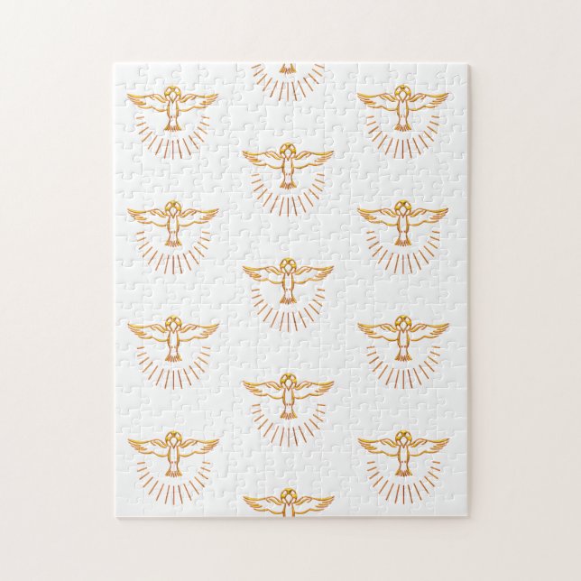 Puzzle Golden 3-D Look Ascent of The Holy Spirit (Vertical)