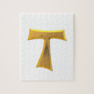 Puzzle Golden 3-D Look Franciscan Tau Cross