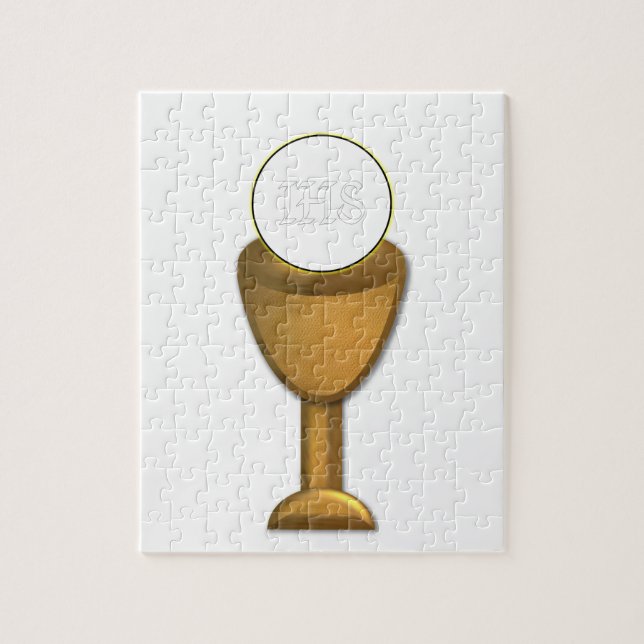 Puzzle Golden Chalice and Host (Vertical)