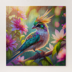 Puzzle Golden Crested Green Headed Finch Imaginaire Oisea
