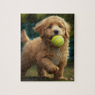 Puzzle Golden Doodle Chiot Joue Ball