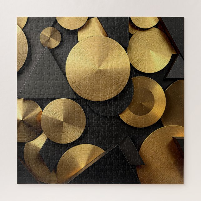 Puzzle Golden Geometry Luxury Abstrait (Vertical)