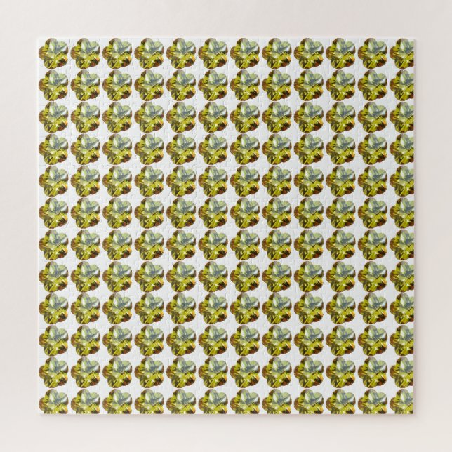 Puzzle Golden Glow - Design de fleurs de pierre jaune (Vertical)