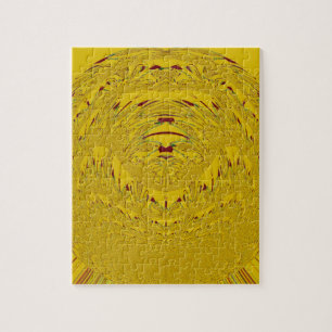Puzzle Golden Lion Head Art