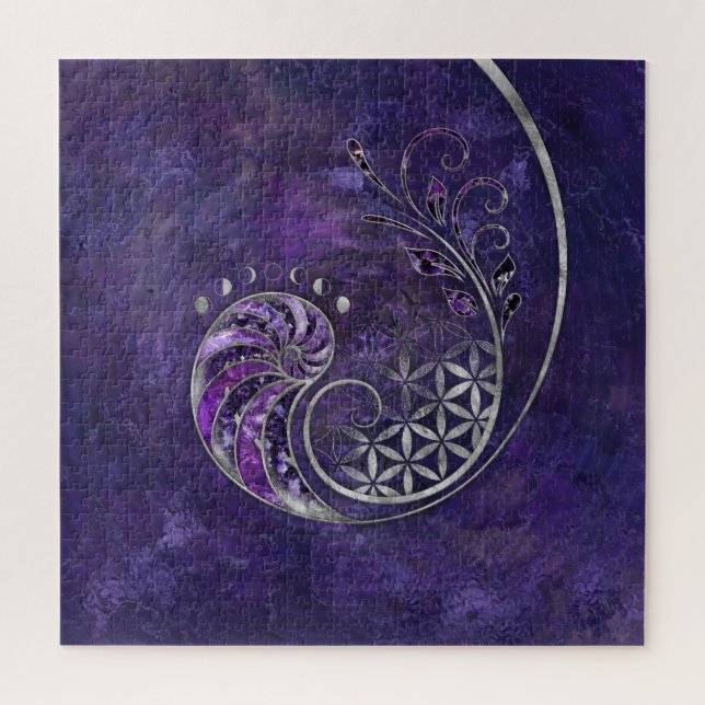 Puzzle Golden Ratio - Sacred Geometry Ornament (Vertical)