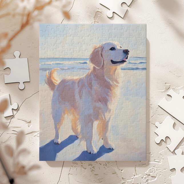 Puzzle Golden Retriever à la Plage (Créateur téléchargé)