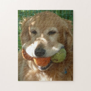 Puzzle Golden Retriever & Balles de Tennis