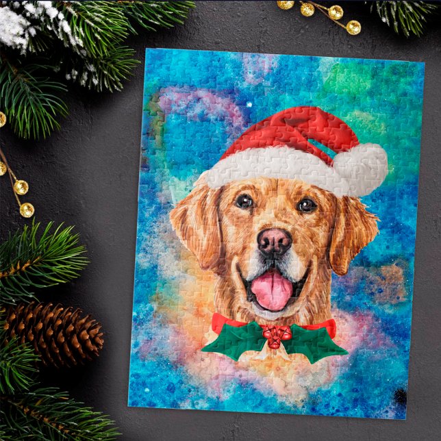Puzzle Golden Retriever Breed Dog Christmas (Créateur téléchargé)