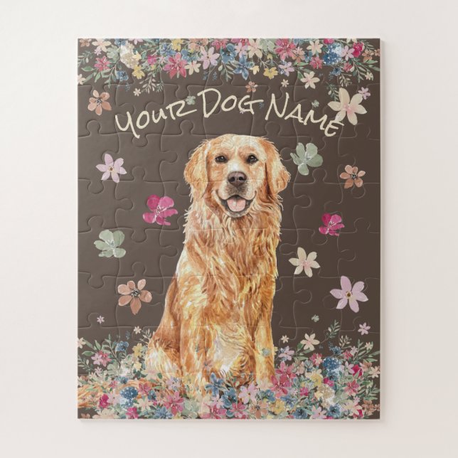 Puzzle Golden Retriever chien moyen marron (Vertical)