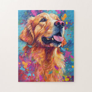 Puzzle Golden Retriever coloré