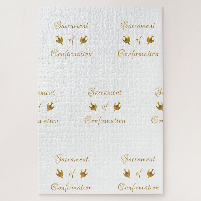 Puzzle Golden Sacrament of Confirmation and Holy Spirit (Vertical)