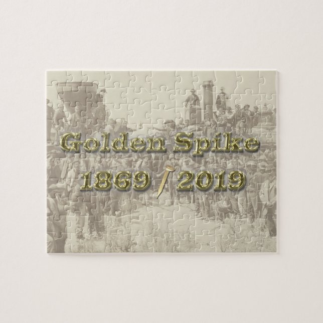 Puzzle Golden Spike Transcontinental Railroad Sesquincent (Horizontal)