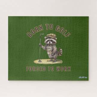 Puzzle golf de raton laveur vert