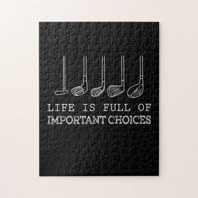 Puzzle Golf Lover |Life Is Full Of Important Choices golf (Vertical)