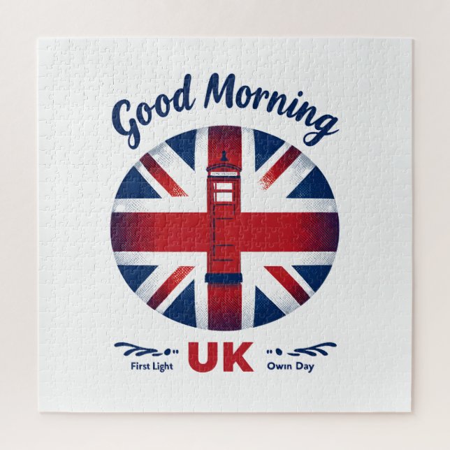Puzzle Good Morning UK - Union Jack & London Téléphone Bo (Vertical)
