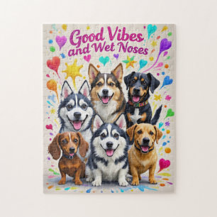Puzzle Good Vibes et nez mouillé Jouer des doodles
