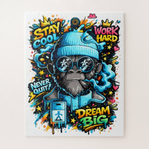 Puzzle Gorille de Graffiti Cool Motivation d'Art de Rue