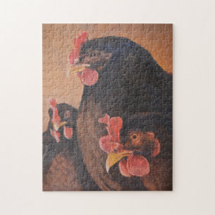 Puzzle Gossip Girls Poulets poules d'art