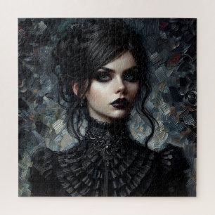 Puzzle Goth Victorian Femme En Noir