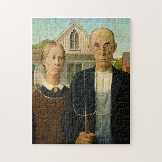 Puzzle gothique américain par Grant Wood (Vertical)