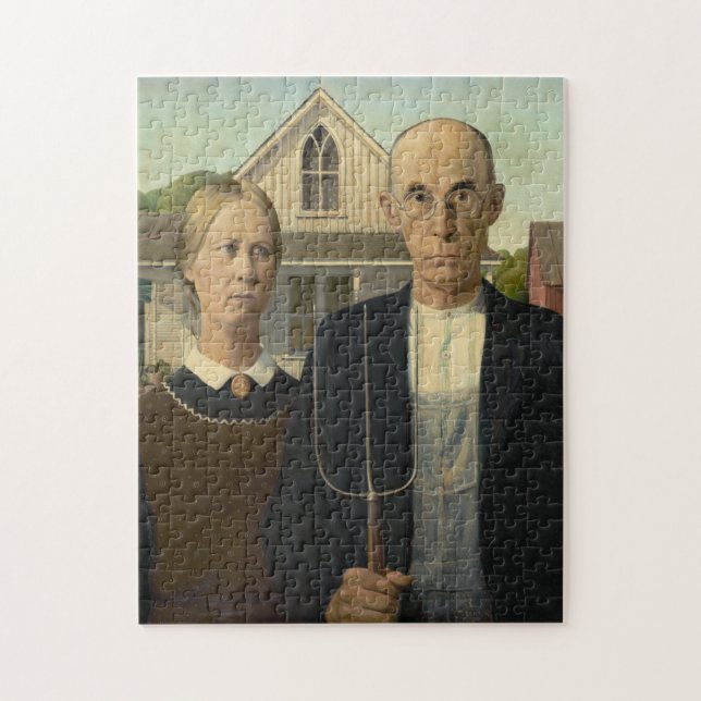 Puzzle gothique américain par Grant Wood (Vertical)