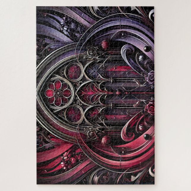 Puzzle gothique floral (Vertical)